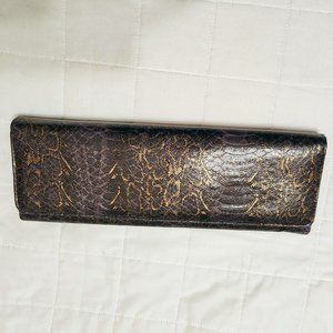 Rolfs Purple Rattler Oblong Clutch NWT